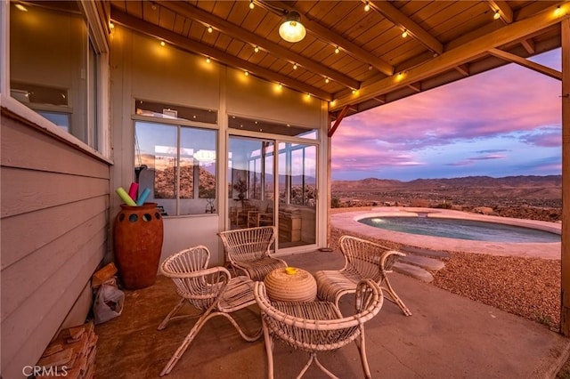 56714 Nelson Ave, Yucca Valley, CA 92284 - view of patio / terrace featuring a mountain view
