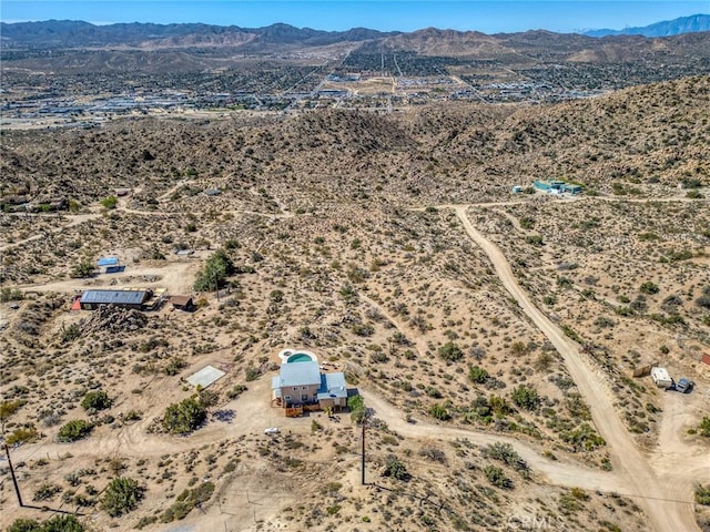 56714 Nelson Ave, Yucca Valley, CA 92284 - aerial view of sparsely populated area featuring a desert landscape