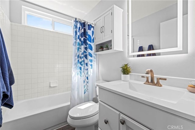 20155 Keaton St, Canyon Country, CA 91351 - full bathroom with toilet, vanity, and shower / bathtub combination with curtain