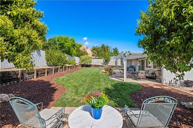 20155 Keaton St, Canyon Country, CA 91351 - view of yard featuring a pergola and a patio