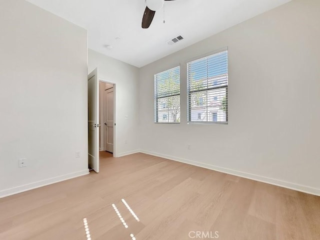 843 Cranberry Way, Upland, CA 91786 - unfurnished bedroom with light wood-style flooring, baseboards, and a ceiling fan