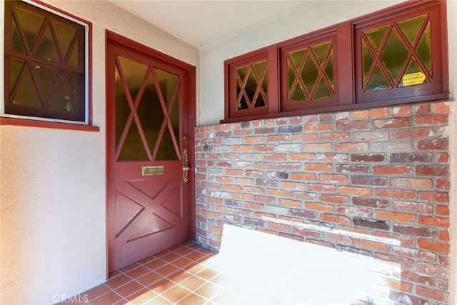 1558 Hillcrest Ave, Glendale, CA 91202 - doorway to property with brick siding and stucco siding