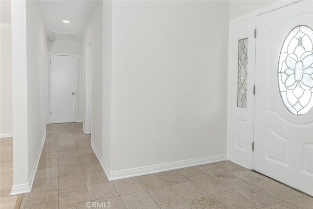 7857 Whitsett Ave, North Hollywood, CA 91605 - foyer featuring baseboards and recessed lighting