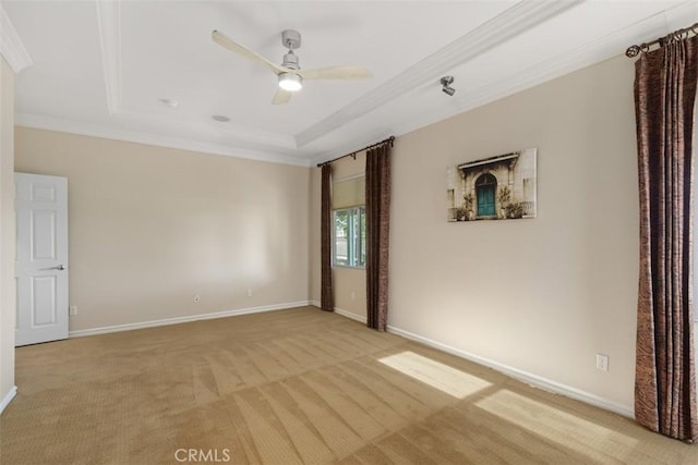 28399 Long Meadow Dr, Menifee, CA 92584 - spare room with crown molding, ceiling fan, and light carpet