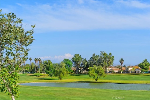 28399 Long Meadow Dr, Menifee, CA 92584 - view of community with a water view, a lawn, and view of golf course