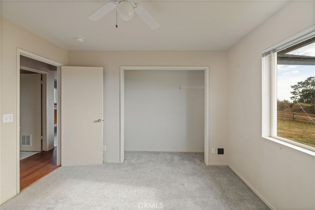 5664-5668 Clouds, Mariposa, CA 95338 - unfurnished bedroom with carpet flooring, ceiling fan, and a closet