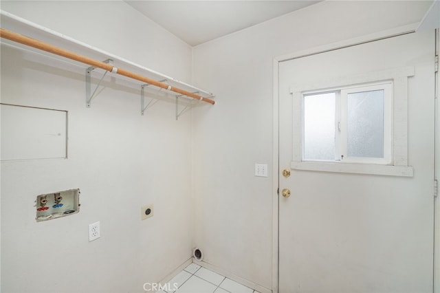 5664-5668 Clouds, Mariposa, CA 95338 - washroom with hookup for an electric dryer, hookup for a washing machine, and light tile patterned floors
