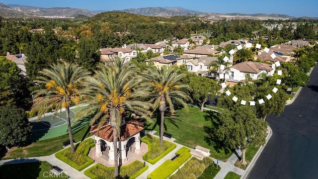 26 Upland, Irvine, CA 92602 - aerial view of property and surrounding area featuring a mountainous background and nearby suburban area