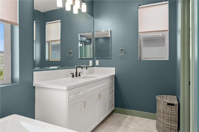 920 Bunkhouse Dr, Rancho Mission Viejo, CA 92694 - full bathroom with vanity and tile patterned flooring