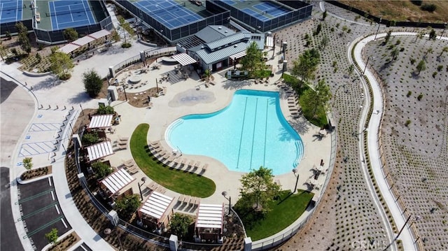 920 Bunkhouse Dr, Rancho Mission Viejo, CA 92694 - drone / aerial view of a pool area