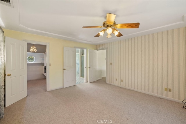 50711 Rd 426, Oakhurst, CA 93644 - unfurnished bedroom with carpet floors, a walk in closet, ceiling fan, and baseboards