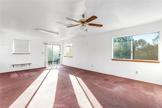 50711 Rd 426, Oakhurst, CA 93644 - unfurnished room featuring dark carpet and ceiling fan