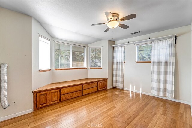 50711 Rd 426, Oakhurst, CA 93644 - empty room featuring a ceiling fan, light wood-type flooring, and lofted ceiling
