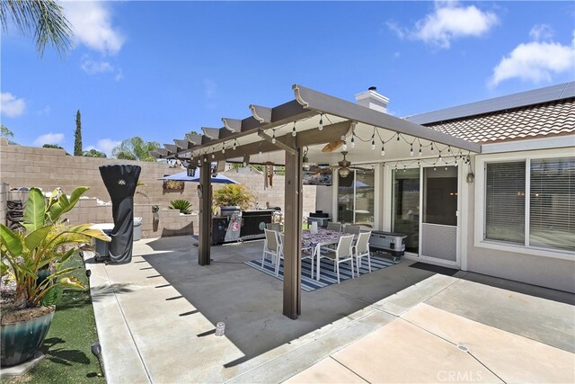 28759 Eridanus Dr, Menifee, CA 92586 - view of patio with outdoor dining area and fence