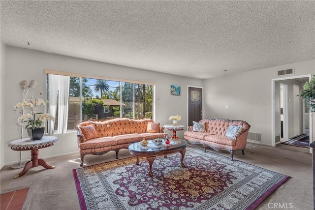 1487 Asbury Dr, Pasadena, CA 91104 - carpeted living area with a textured ceiling