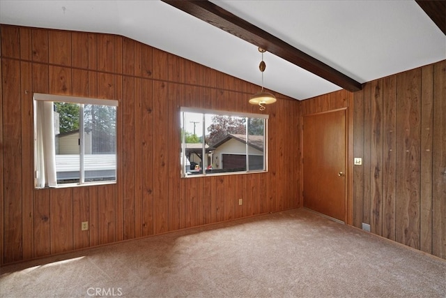 951 Snowbird Rd, Wrightwood, CA 92397 - carpeted spare room with wooden walls