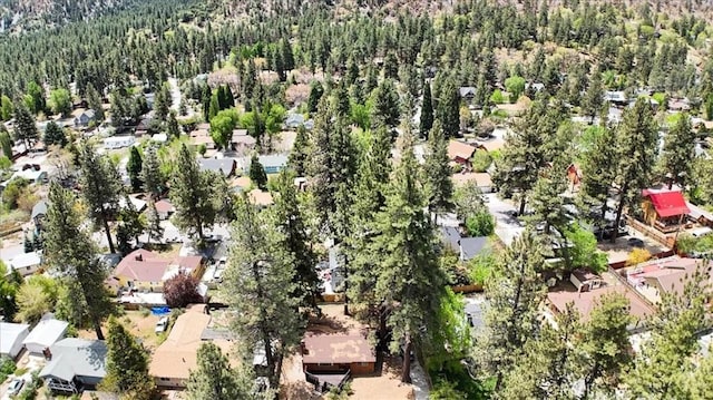 951 Snowbird Rd, Wrightwood, CA 92397 - aerial view of property and surrounding area featuring a heavily wooded area and nearby suburban area