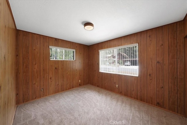951 Snowbird Rd, Wrightwood, CA 92397 - carpeted empty room with wood walls