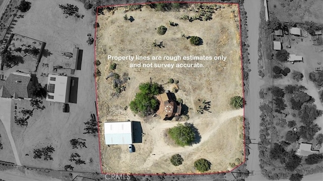 aerial overview of property's location featuring property parcel outlined