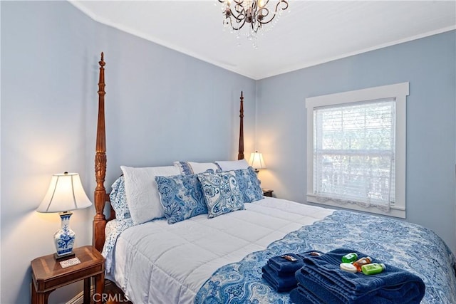 2013 3rd St, Julian, CA 92036 - bedroom with a chandelier