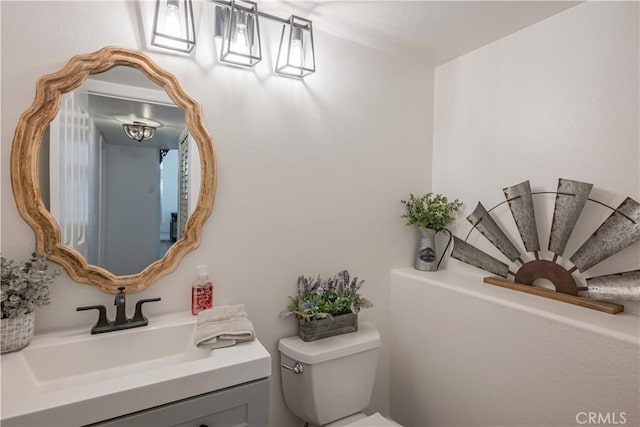 28229 Foothill Rd, Castaic, CA 91384 - half bathroom featuring toilet and vanity