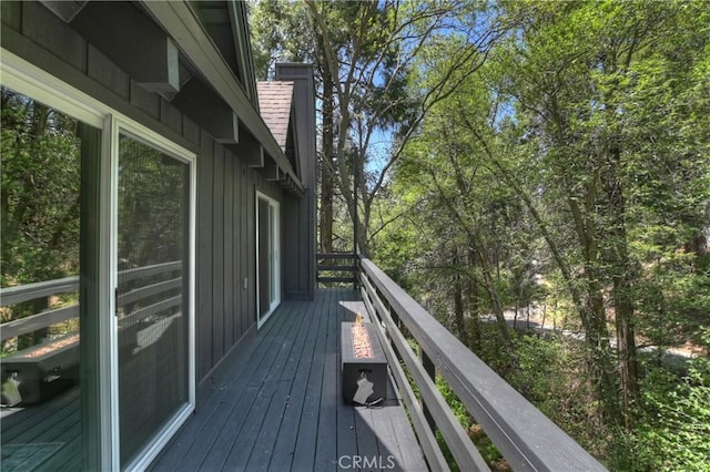 309 Golden Ln, Lake Arrowhead, CA 92352 - view of wooden terrace