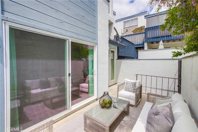 view of patio with an outdoor hangout area