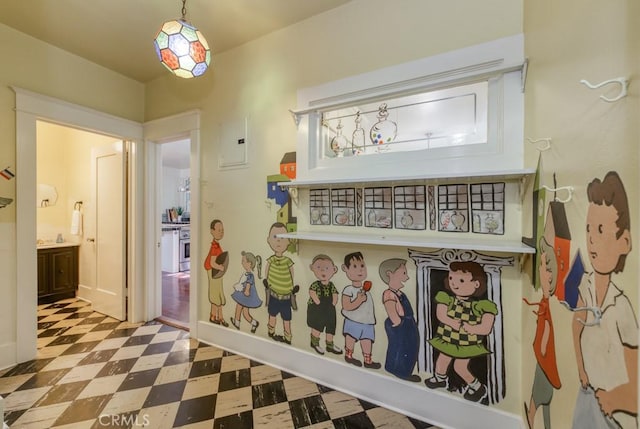 605 E Home Ave, Fresno, CA 93728 - hall with tile patterned floors and electric panel