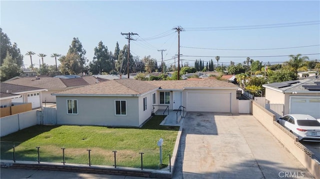 1517 W Romneya Dr, Anaheim, CA 92801 - ranch-style home with concrete driveway, an attached garage, and stucco siding