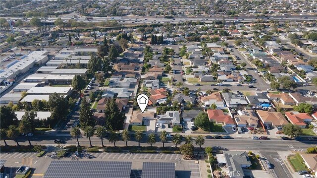 1517 W Romneya Dr, Anaheim, CA 92801 - aerial view of property's location with nearby suburban area