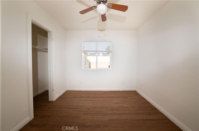 1517 W Romneya Dr, Anaheim, CA 92801 - unfurnished bedroom with wood finished floors, baseboards, a ceiling fan, and a closet