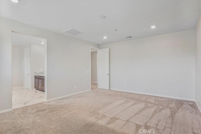 34428 Burnt Pine Rd, Murrieta, CA 92563 - unfurnished room with light colored carpet, recessed lighting, and baseboards