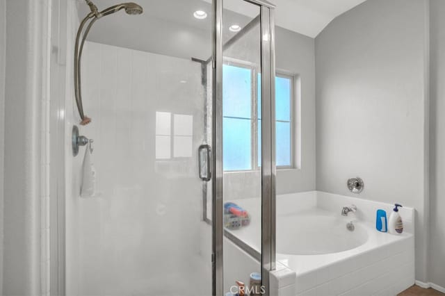 1440 Patricia Ave Unit 102, Simi Valley, CA 93065 - full bathroom featuring a shower stall and a garden tub