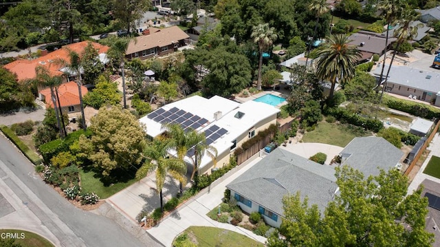 aerial perspective of suburban area