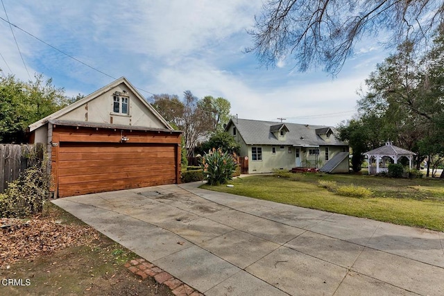 1065 Nithsdale Rd, Pasadena, CA 91105 - view of front facade with a gazebo, stucco siding, and a detached garage
