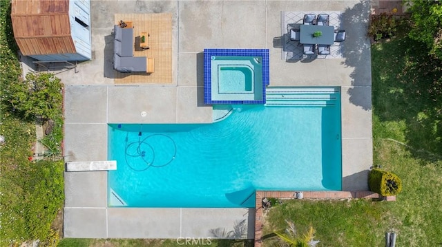 979 Ridgecrest St, Monterey Park, CA 91754 - drone / aerial view of a pool area