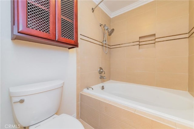 29355 Shell Cv, Laguna Niguel, CA 92677 - full bath featuring crown molding, toilet, and tiled shower / bath