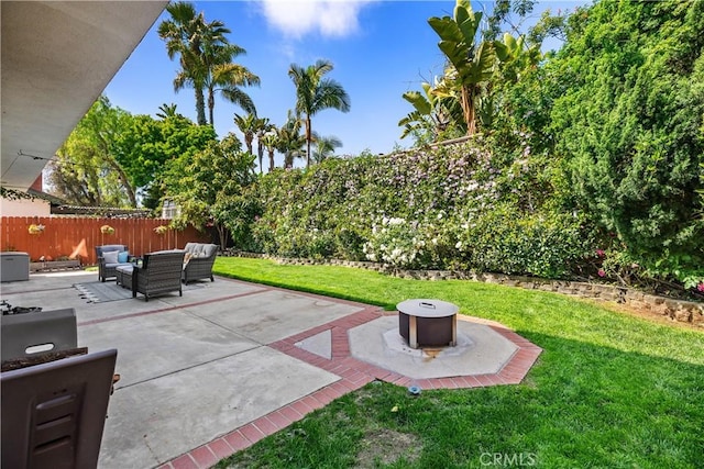 33028 Christina Dr, Dana Point, CA 92629 - view of patio / terrace featuring an outdoor living space with a fire pit