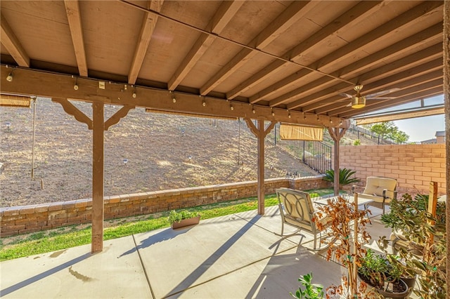 view of patio with fence