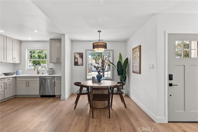 3163 W 170th St, Torrance, CA 90504 - dining space with light wood-type flooring, baseboards, and recessed lighting