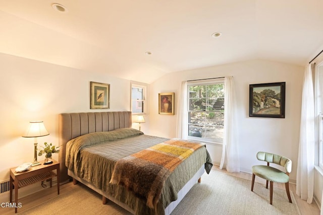 1555 Scenic Dr, Pasadena, CA 91103 - bedroom with vaulted ceiling and recessed lighting