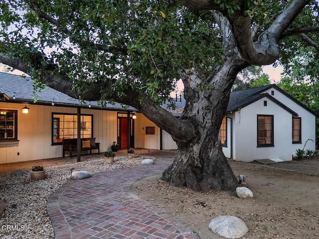 1555 Scenic Dr, Pasadena, CA 91103 - view of front of home with roof with shingles