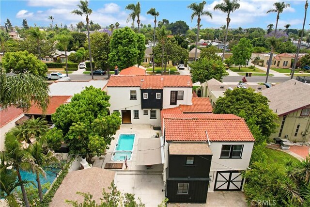 521 W Whiting Ave, Fullerton, CA 92832 - aerial view of residential area with a pool