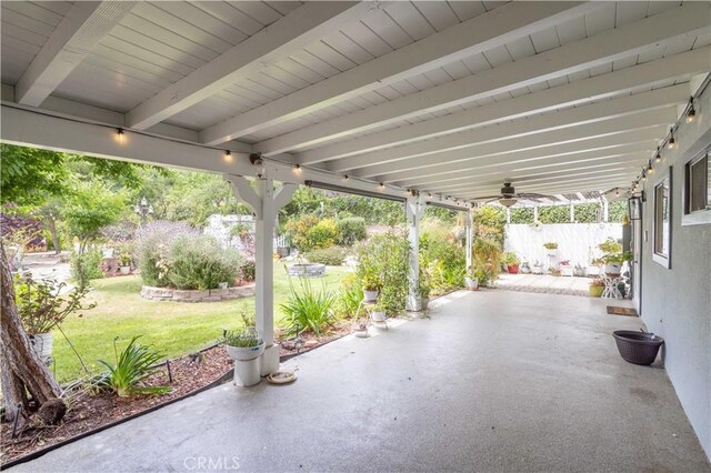 28083 Langside Ave, Canyon Country, CA 91351 - view of patio / terrace with ceiling fan
