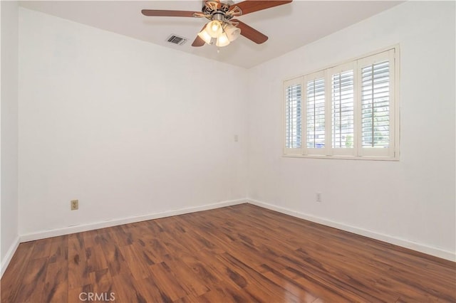 28083 Langside Ave, Canyon Country, CA 91351 - empty room with baseboards, dark wood-style flooring, and ceiling fan