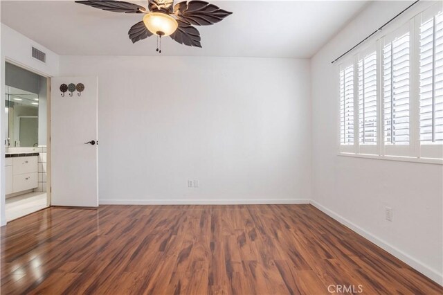 28083 Langside Ave, Canyon Country, CA 91351 - unfurnished room featuring wood finished floors, baseboards, and a ceiling fan