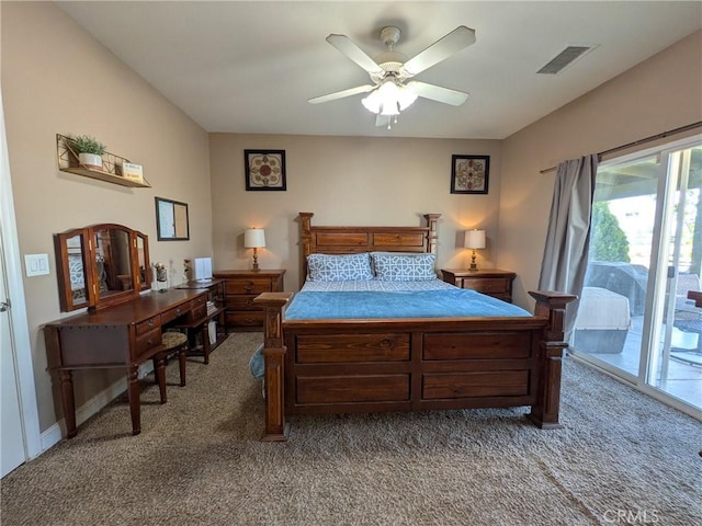 22132 Esaws Rd, Apple Valley, CA 92307 - bedroom with carpet flooring, access to exterior, and multiple windows