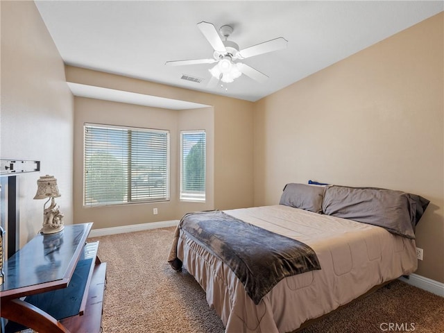22132 Esaws Rd, Apple Valley, CA 92307 - bedroom featuring carpet floors, baseboards, and a ceiling fan