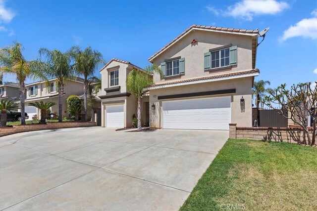 8433 Lindenhurst St, Riverside, CA 92508 - view of front of house with a garage, driveway, stucco siding, and a tiled roof