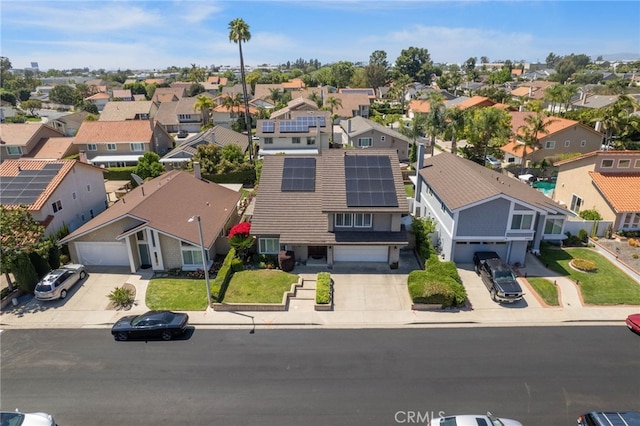 aerial perspective of suburban area